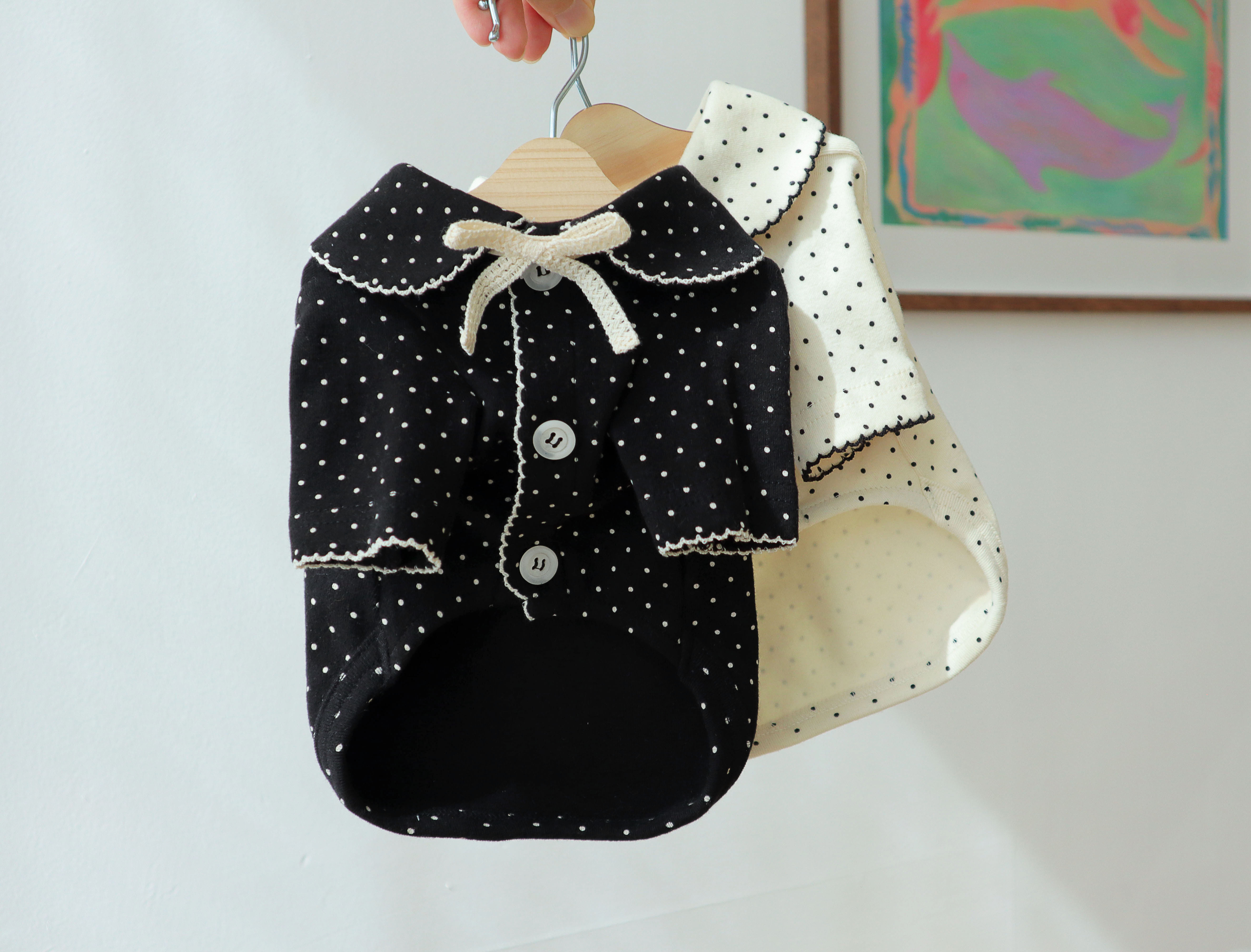 DURANGRURANG Dot Ribbon Cardigan_Cookie Black(L)