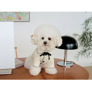 DURANGRURANG Dot Ribbon Cardigan_Oreo Cream(L)