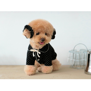 DURANGRURANG Dot Ribbon Cardigan_Cookie Black(M)