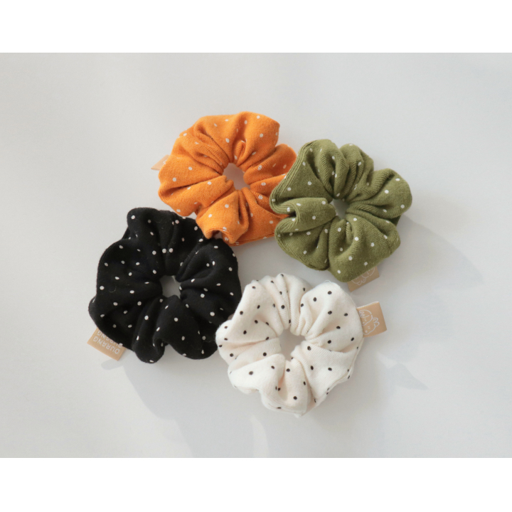 DURANGRURANG Dot Ear Scrunchie_Cream