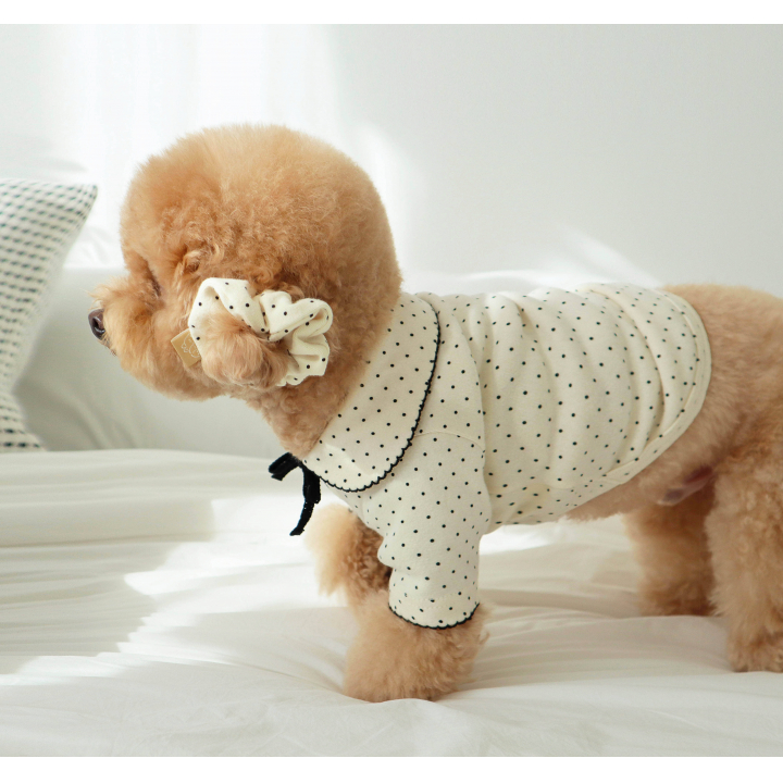 DURANGRURANG Dot Ribbon Cardigan_Oreo Cream(S)