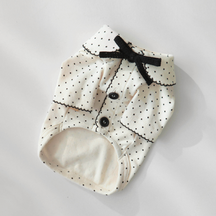 DURANGRURANG Dot Ribbon Cardigan_Oreo Cream(L)